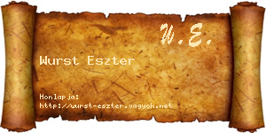 Wurst Eszter névjegykártya